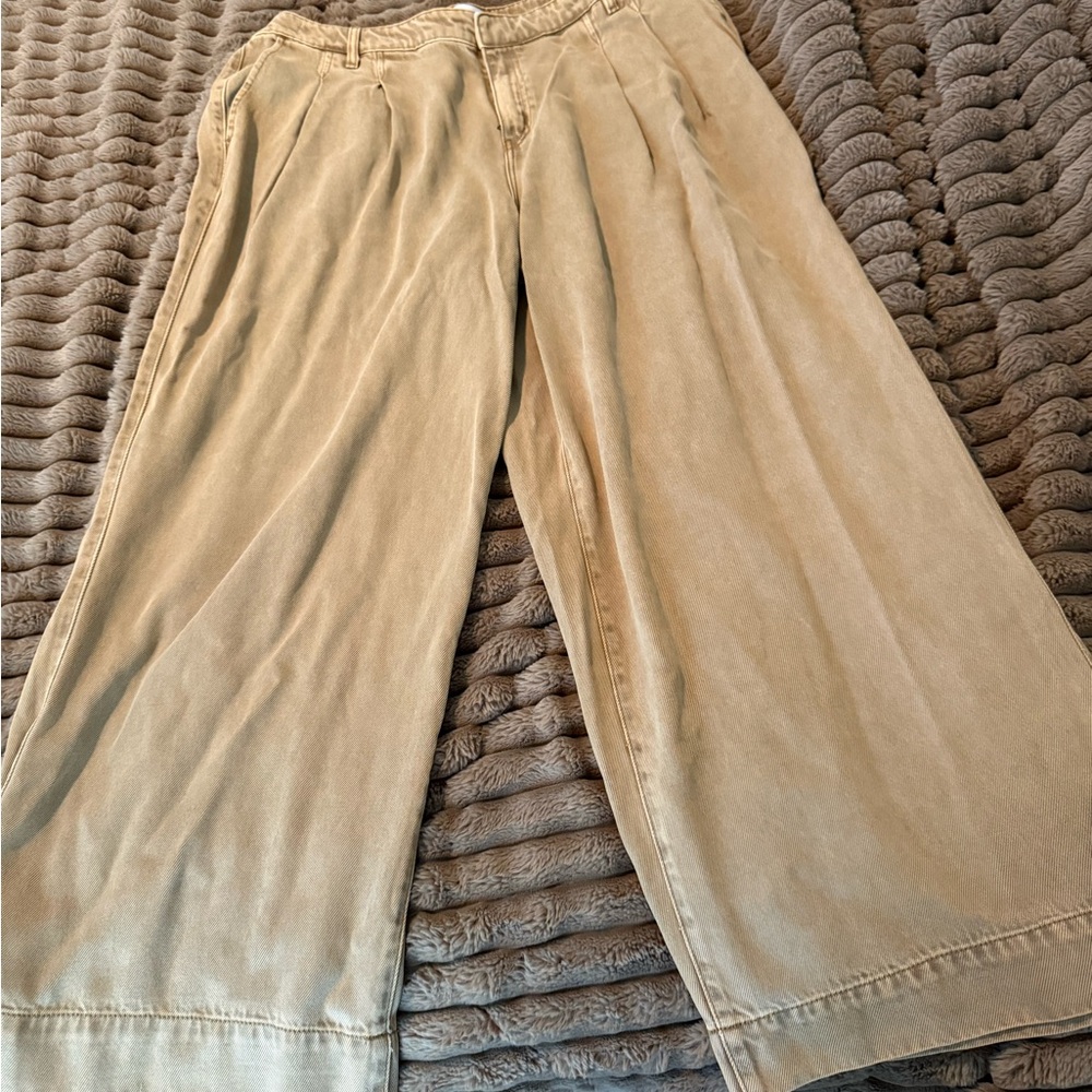 Lane Bryant Tan Wide Leg Pants